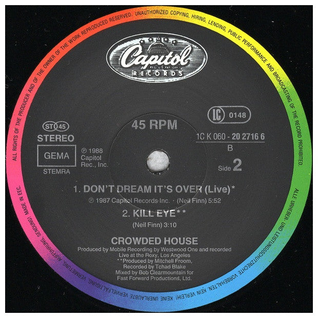 CROWDED HOUSE - BETTER BE HOME SOON | 12" MAXI SINGLE VINILO USADO