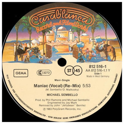 MICHAEL SEMBELLO - MANIAC | 12" MAXI SINGLE USADO