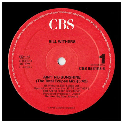BILL WITHERS - AIN´T NO SUNSHINE | 12" MAXI SINGLE USADO