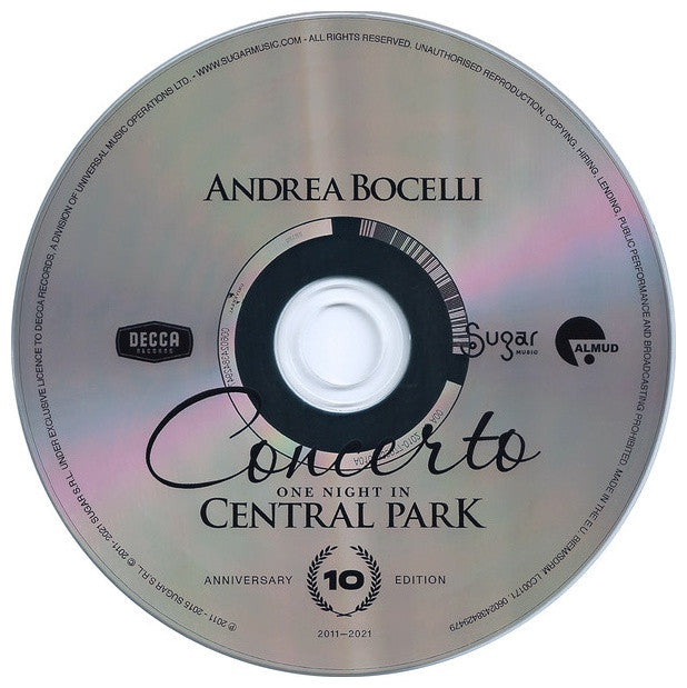ANDREA BOCELLI - CONCERTO ONE NIGHT IN CENTRAL PARK (10TH ANNIVERSARY EDITION (CD+DVD) | CD