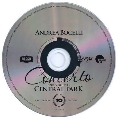 ANDREA BOCELLI - CONCERTO ONE NIGHT IN CENTRAL PARK (10TH ANNIVERSARY EDITION (CD+DVD) | CD