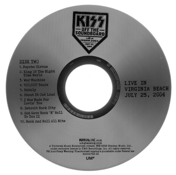 KISS - OFF THE SOUNDBOARD: LIVE IN VIRGINIA BEACH (2CD) | CD
