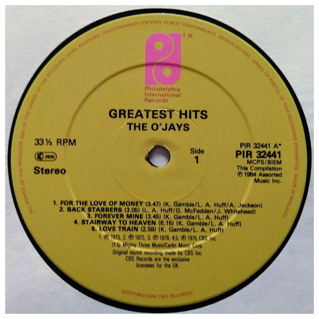 THE O JAYS - GREATEST HITS | VINILO USADO