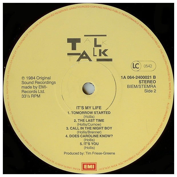 TALK TALK - IT S MY LIFE | VINILO USADO