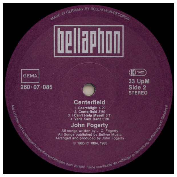 JOHN FOGERTY - CENTERFIELD | VINILO USADO