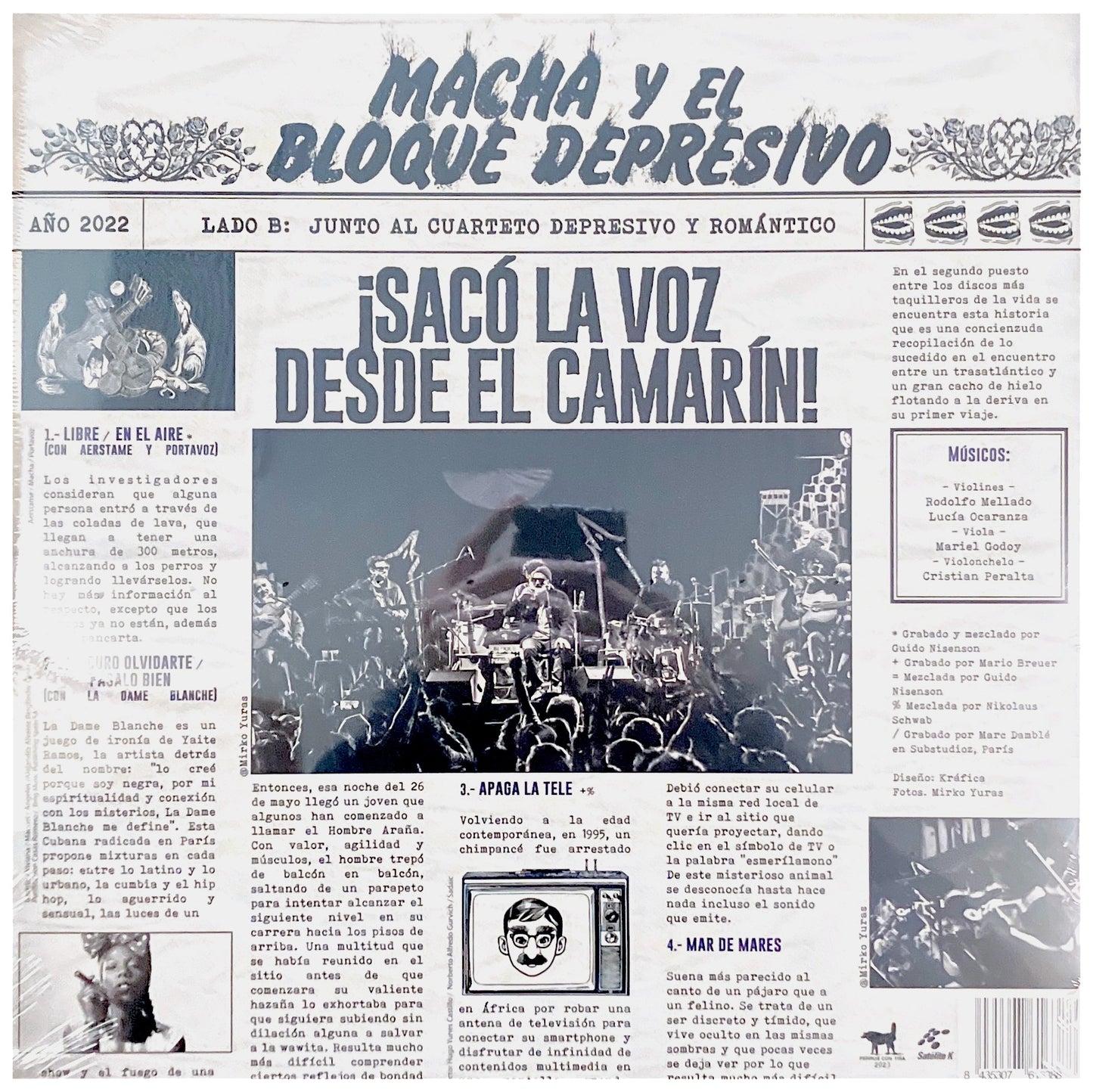 MACHA Y EL BLOQUE DEPRESIVO - SACÓ LA VOZ DESDE EL CAMARIN | VINILO