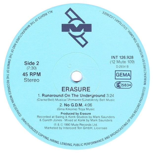ERASURE - BLUE SAVANNAH | 12" MAXI SINGLE VINILO USADO