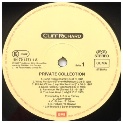 CLIFF RICHARD - PRIVATE COLLECTION | VINILO USADO