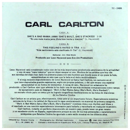CARL CARLTON - SHE S A BAD MAMMA JAMA | 7" SINGLE USADO
