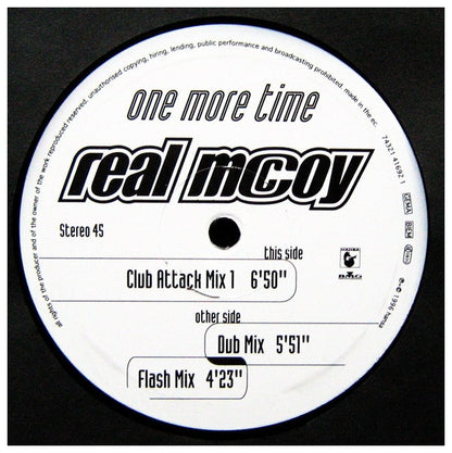 REAL McCOY - ONE MORE TIME | 12" MAXI SINGLE VINILO USADO