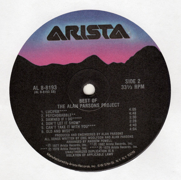 ALAN PARSONS PROJECT - THE BEST OF | VINILO USADO