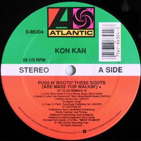 KON KAN - PUSS N' BOOTS/THESE BOOTS ARE MADE FOR WALKIN' | 12'' MAXI SINGLE USADO