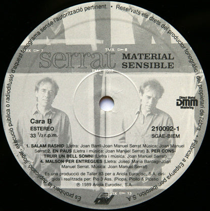 JOAN MANUEL SERRAT - MATERIAL SENSIBLE | VINILO USADO