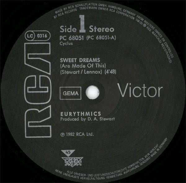 EURYTHMICS - SWEET DREAMS (ARE MADE OF THIS) | 12'' MAXI SINGLE USADO