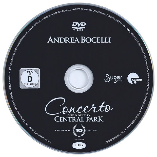 ANDREA BOCELLI - CONCERTO ONE NIGHT IN CENTRAL PARK (10TH ANNIVERSARY EDITION (CD+DVD) | CD