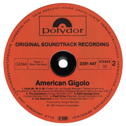 AMERICAN GIGOLO - O.S.T.  | VINILO USADO