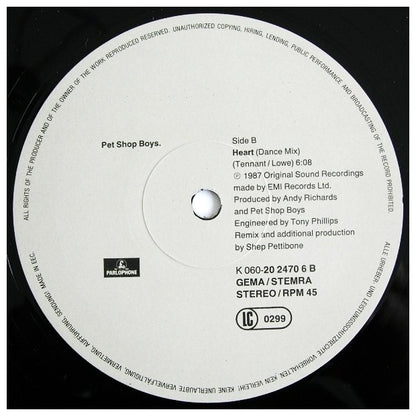PET SHOP BOYS - HEART | 12" MAXI SINGLE VINILO USADO