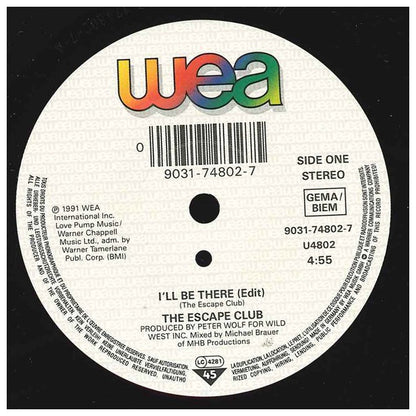 THE ESCAPE CLUB - I LL BE THERE | 7" SINGLE USADO