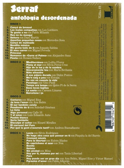 JOAN MANUEL SERRAT - ANTOLOGIA DESORDENADA (4CD) | CD