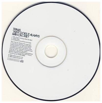 TRAVIS - WHY DOES IT ALWAYS RAIN ON ME | CD SINGLE USADO