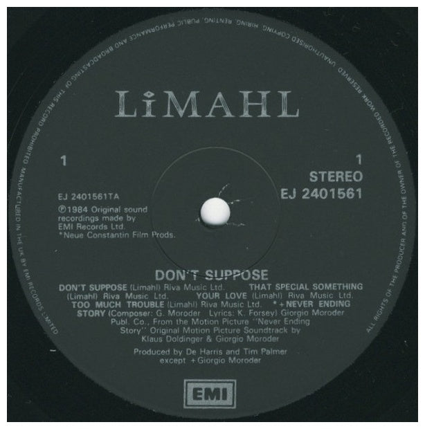 LIMAHL - DON T SUPPOSE | VINILO USADO