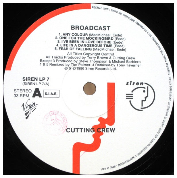 CUTTING CREW - BROADCAST | VINILO USADO