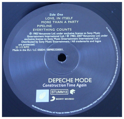 DEPECHE MODE - CONSTRUCTION TIME AGAIN | VINILO