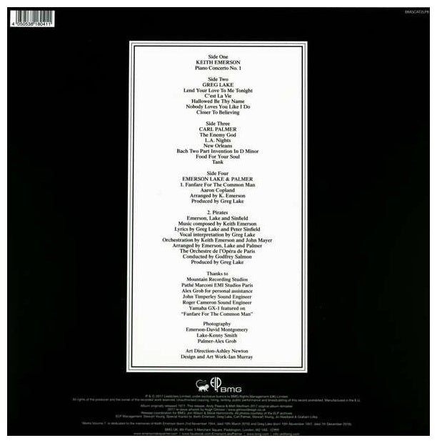 EMERSON, LAKE & PALMER - WORKS VOLUME 1 (2LP) | VINILO