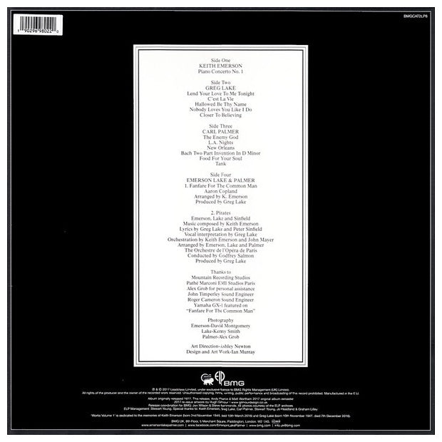 EMERSON, LAKE & PALMER - WORKS VOLUME 1 (2LP) | VINILO