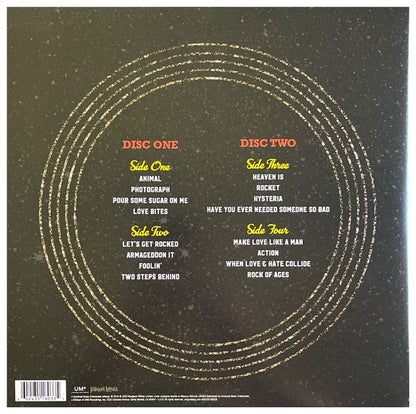 DEF LEPPARD - THE STORY SO FAR: THE BEST OF (2LP) (TRANSLUCENT ORANGE/YELLOW VINYL) | VINILO