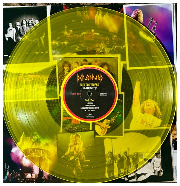 DEF LEPPARD - THE STORY SO FAR: THE BEST OF (2LP) (TRANSLUCENT ORANGE/YELLOW VINYL) | VINILO