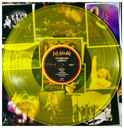 DEF LEPPARD - THE STORY SO FAR: THE BEST OF (2LP) (TRANSLUCENT ORANGE/YELLOW VINYL) | VINILO