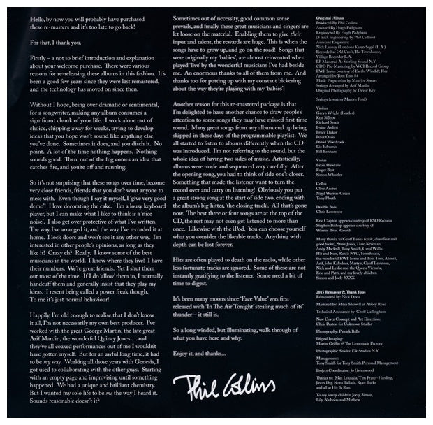 PHIL COLLINS - FACE VALUE | VINILO