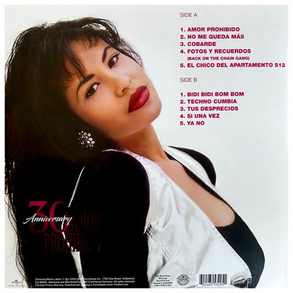 SELENA - AMOR PROHIBIDO (30 ANIVERSARIO) (TRANSLUCENT PINK VINYL) (INC. POSTER) | VINILO