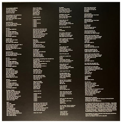 BILLIE EILISH - WHEN WE ALL FALL ASLEEP, WHERE DO WE GO? | VINILO