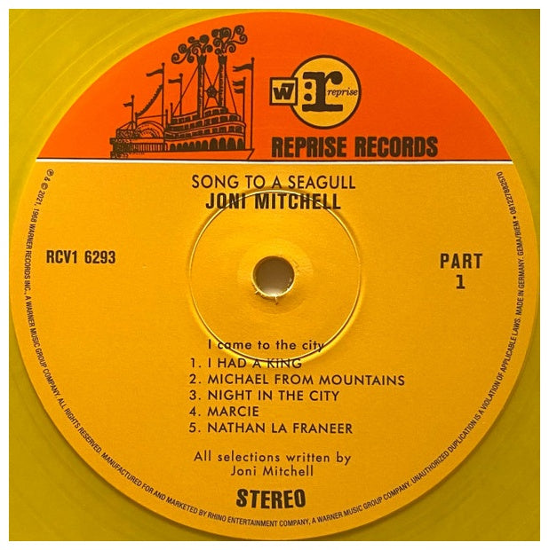 JONI MITCHELL - SONG TO A SEAGULL (TRANSPARENT YELLOW VINYL) | VINILO