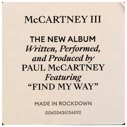 PAUL McCARTNEY - McCARTNEY III | VINILO