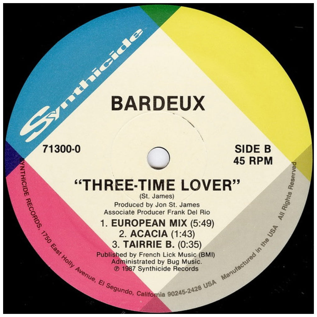 BARDEAUX - THREE-TIME LOVER | 12" MAXI SINGLE VINILO USADO