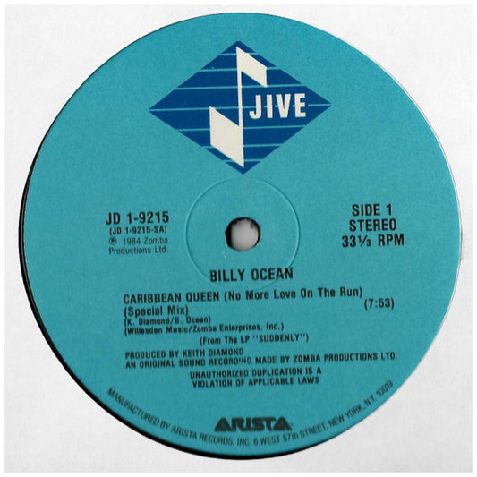 BILLY OCEAN - CARIBBEAN QUEEN (NO MORE LOVE ON THE RUN) | 12" MAXI SINGLE VINILO USADO