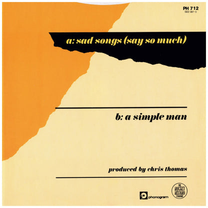 ELTON JOHN - SAD SONGS (SAY SO MUCH) (EXTENDED VERSION) | 12" MAXI SINGLE VINILO USADO