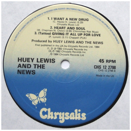 HUEY LEWIS AND THE NEWS - HEART OF ROCK AND ROLL/DO YOU BELIEVE IN LOVE | 12" MAXI SINGLE VINILO