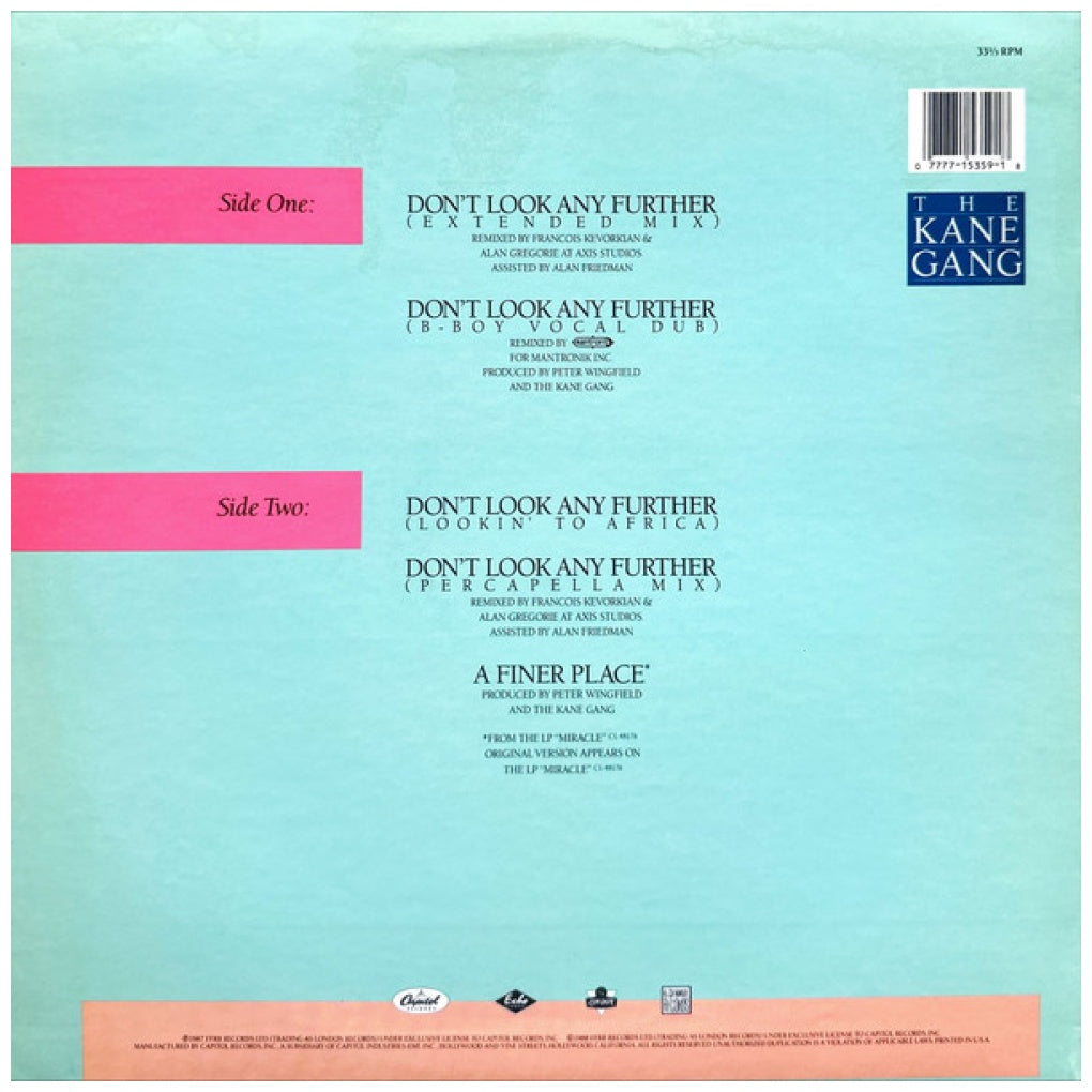 KANE GANG - DON'T LOOK ANY FURTHER (VDE-NUEVO/SELLADO) | 12" MAXI SINGLE VINILO