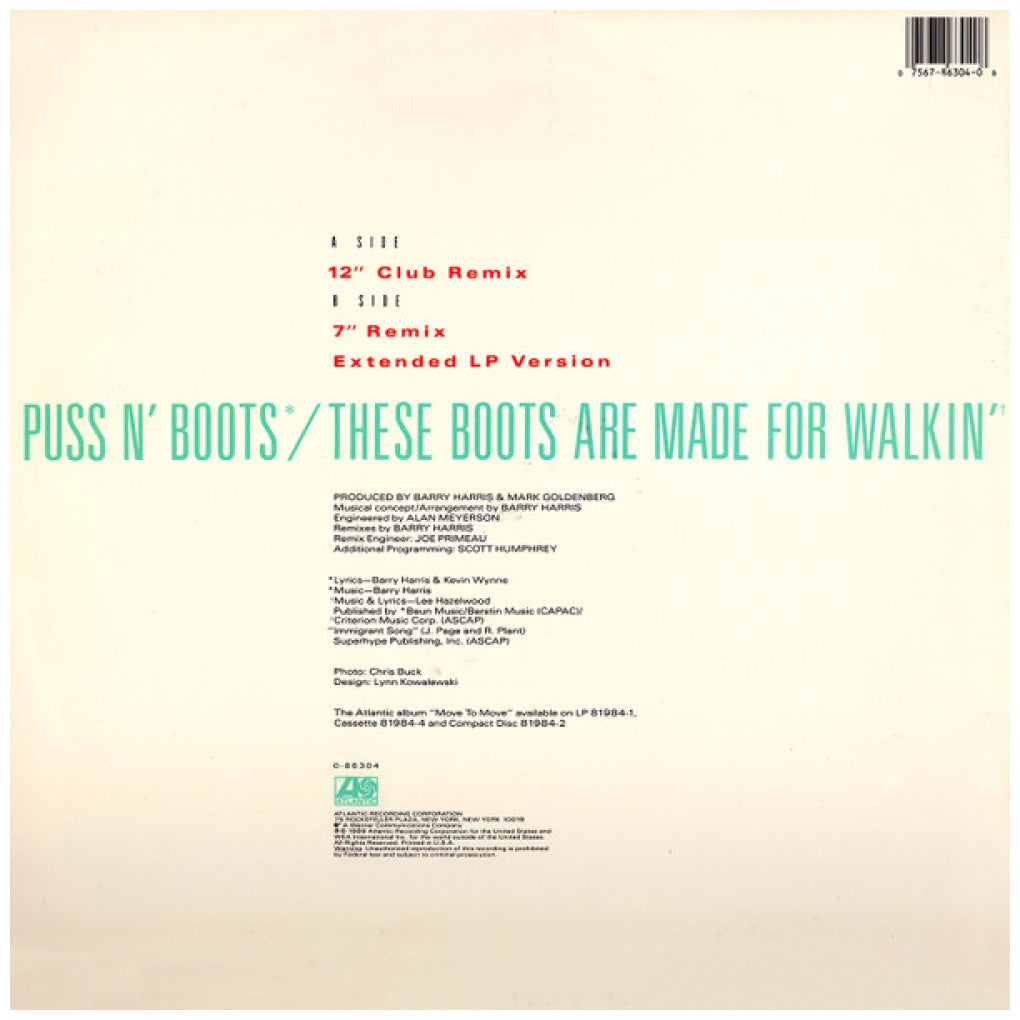 KON KAN - PUSS N' BOOTS/THESE BOOTS ARE MADE FOR WALKIN' | 12" MAXI SINGLE VINILO USADO