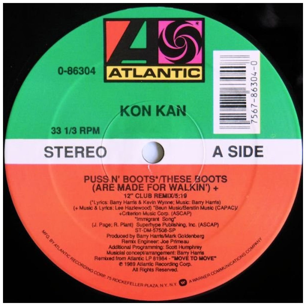 KON KAN - PUSS N' BOOTS/THESE BOOTS ARE MADE FOR WALKIN' | 12" MAXI SINGLE VINILO USADO
