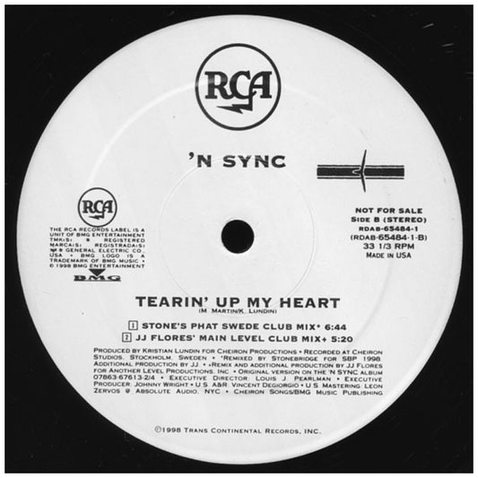 NSYNC - TEARIN' UP MY HEART | 12" MAXI SINGLE VINILO USADO