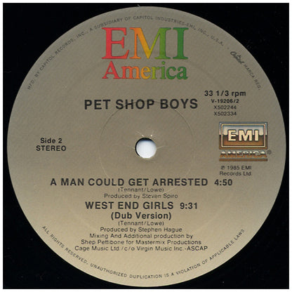 PET SHOP BOYS - WEST END GIRLS | 12" MAXI SINGLE VINILO USADO