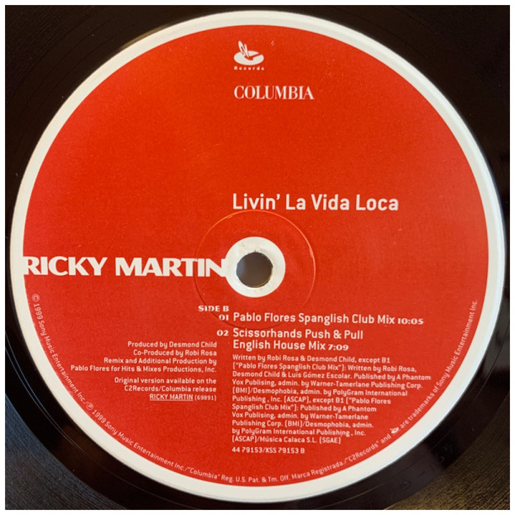 RICKY MARTIN - LIVIN' LA VIDA LOCA | 12" MAXI SINGLE VINILO USADO