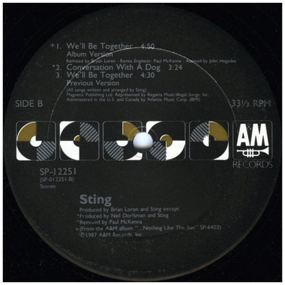 STING - WILL BE TOGETHER | 12" MAXI SINGLE VINILO USADO
