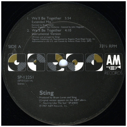 STING - WILL BE TOGETHER | 12" MAXI SINGLE VINILO USADO