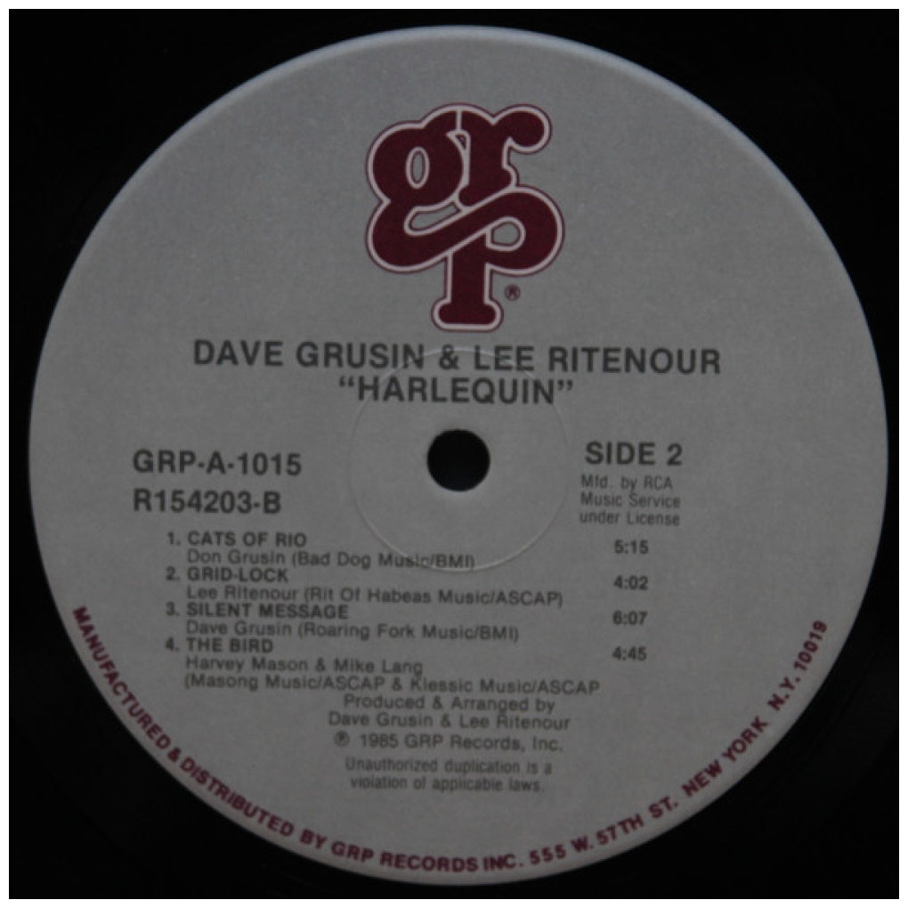 DAVE GRUSIN & LEE RITENOUR - HARLEQUIN (VDE-NUEVO/SELLADO) | VINILO